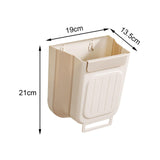 Maxbell Maxbell Hanging Kitchen Trash Mountable Indoor Compost Bucket for RV Toilet Bathroom 6L Beige White