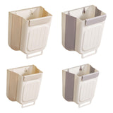 Maxbell Maxbell Hanging Kitchen Trash Mountable Indoor Compost Bucket for RV Toilet Bathroom 6L Beige White