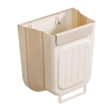 Maxbell Maxbell Hanging Kitchen Trash Mountable Indoor Compost Bucket for RV Toilet Bathroom 6L Beige White