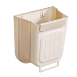 Maxbell Maxbell Hanging Kitchen Trash Mountable Indoor Compost Bucket for RV Toilet Bathroom 6L Beige White