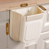 Maxbell Maxbell Hanging Kitchen Trash Mountable Indoor Compost Bucket for RV Toilet Bathroom 6L Beige White