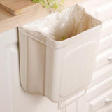 Maxbell Maxbell Hanging Kitchen Trash Mountable Indoor Compost Bucket for RV Toilet Bathroom 6L Beige White