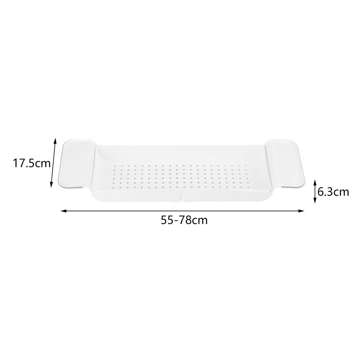 Maxbell over The Kitchen Sink Sponge Holder 22" to 31" for Vegetable Fruit Rag white