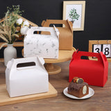 Maxbell Maxbell 20 Pieces Cake Boxes Portable Bakery Gift Boxes for Picnic Camping Cake Shop Brown