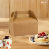 Maxbell Maxbell 20 Pieces Cake Boxes Portable Bakery Gift Boxes for Picnic Camping Cake Shop Brown