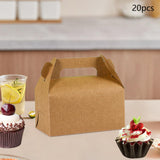 Maxbell Maxbell 20 Pieces Cake Boxes Portable Bakery Gift Boxes for Picnic Camping Cake Shop Brown