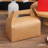 Maxbell Maxbell 20 Pieces Cake Boxes Portable Bakery Gift Boxes for Picnic Camping Cake Shop Brown