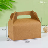 Maxbell Maxbell 20 Pieces Cake Boxes Portable Bakery Gift Boxes for Picnic Camping Cake Shop Brown