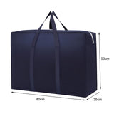 Maxbell Maxbell Large Storage Bag Strong Handles Moving House Bag for Pillow Clothes Bedding Dark Blue