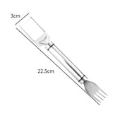 Maxbell Maxbell 2 in 1 Watermelon Cutter and Fork Fruit Fork Summer for Party Camping Picnic Argent