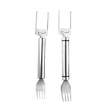 Maxbell Maxbell 2 in 1 Watermelon Cutter and Fork Fruit Fork Summer for Party Camping Picnic Argent