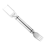 Maxbell Maxbell 2 in 1 Watermelon Cutter and Fork Fruit Fork Summer for Party Camping Picnic Argent