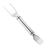Maxbell Maxbell 2 in 1 Watermelon Cutter and Fork Fruit Fork Summer for Party Camping Picnic Argent