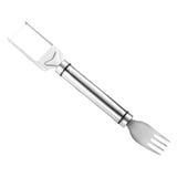 Maxbell Maxbell 2 in 1 Watermelon Cutter and Fork Fruit Fork Summer for Party Camping Picnic Argent