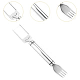 Maxbell Maxbell 2 in 1 Watermelon Cutter and Fork Fruit Fork Summer for Party Camping Picnic Argent