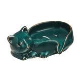 Maxbell Maxbell Cute Cat Soap Dish Easy Clean Decorative Soap Dish for Bathroom Kitchen Home Green