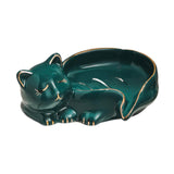 Maxbell Maxbell Cute Cat Soap Dish Easy Clean Decorative Soap Dish for Bathroom Kitchen Home Green