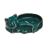 Maxbell Maxbell Cute Cat Soap Dish Easy Clean Decorative Soap Dish for Bathroom Kitchen Home Green