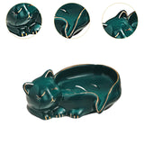 Maxbell Maxbell Cute Cat Soap Dish Easy Clean Decorative Soap Dish for Bathroom Kitchen Home Green