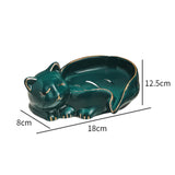 Maxbell Maxbell Cute Cat Soap Dish Easy Clean Decorative Soap Dish for Bathroom Kitchen Home Green