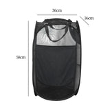 Maxbell Maxbell Laundry Basket Polyester Portable Clothes Hamper for Bathroom Dormitory Home Black