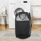 Maxbell Maxbell Laundry Basket Polyester Portable Clothes Hamper for Bathroom Dormitory Home Black