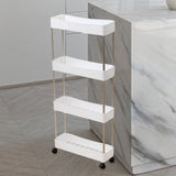 Maxbell Maxbell 4 Tier Storage Cart with Wheel Portable for Office Living Room Narrow Places