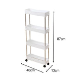 Maxbell Maxbell 4 Tier Storage Cart with Wheel Portable for Office Living Room Narrow Places