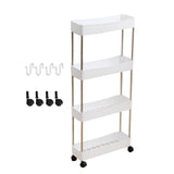Maxbell Maxbell 4 Tier Storage Cart with Wheel Portable for Office Living Room Narrow Places