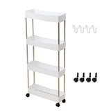 Maxbell Maxbell 4 Tier Storage Cart with Wheel Portable for Office Living Room Narrow Places