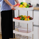 Maxbell Maxbell 4 Tier Storage Cart with Wheel Portable for Office Living Room Narrow Places