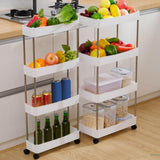 Maxbell Maxbell 4 Tier Storage Cart with Wheel Portable for Office Living Room Narrow Places