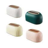 Maxbell Maxbell Facial Tissue Box Holder Dispenser Pumping Paper Case for Restaurant Elegant White