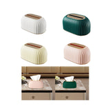 Maxbell Maxbell Facial Tissue Box Holder Dispenser Pumping Paper Case for Restaurant Elegant White