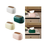 Maxbell Maxbell Facial Tissue Box Holder Dispenser Pumping Paper Case for Restaurant Elegant White