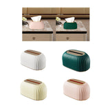 Maxbell Maxbell Facial Tissue Box Holder Dispenser Pumping Paper Case for Restaurant Elegant White