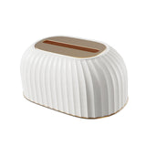 Maxbell Maxbell Facial Tissue Box Holder Dispenser Pumping Paper Case for Restaurant Elegant White
