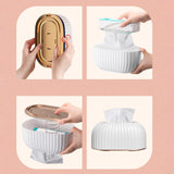 Maxbell Maxbell Facial Tissue Box Holder Dispenser Pumping Paper Case for Restaurant Elegant White