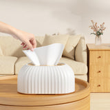 Maxbell Maxbell Facial Tissue Box Holder Dispenser Pumping Paper Case for Restaurant Elegant White