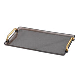 Maxbell Maxbell Serving Tray Storage Organizer Perfume Entertaining Dresser Vanity Tray Dish Gray