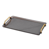 Maxbell Maxbell Serving Tray Storage Organizer Perfume Entertaining Dresser Vanity Tray Dish Gray