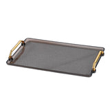 Maxbell Maxbell Serving Tray Storage Organizer Perfume Entertaining Dresser Vanity Tray Dish Gray