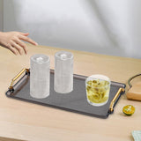 Maxbell Maxbell Serving Tray Storage Organizer Perfume Entertaining Dresser Vanity Tray Dish Gray