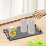 Maxbell Maxbell Serving Tray Storage Organizer Perfume Entertaining Dresser Vanity Tray Dish Gray