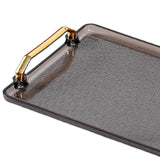 Maxbell Maxbell Serving Tray Storage Organizer Perfume Entertaining Dresser Vanity Tray Dish Gray