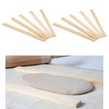 Maxbell Maxbell 10Pcs Measuring Dough Strips Mud Roller Craft Pies Wooden Rolling Pin Guides