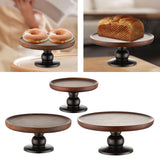 Maxbell Maxbell Wood Cake Tray Multipurpose Decor Cake Plate for Holiday Baby Shower Wedding 9.8x9.5x16.5cm