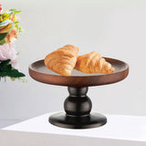 Maxbell Maxbell Wood Cake Tray Multipurpose Decor Cake Plate for Holiday Baby Shower Wedding 9.8x9.5x16.5cm