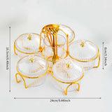 Maxbell Maxbell Divided Dried Fruit Snack Serving Plate Wedding Nuts Plate for Holiday Fruit Clear
