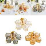 Maxbell Maxbell Divided Dried Fruit Snack Serving Plate Wedding Nuts Plate for Holiday Fruit Clear